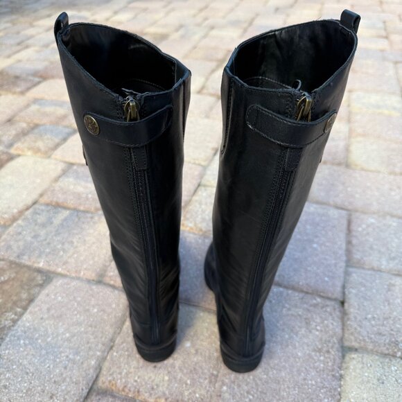 Sam Edelman Like New Penny Black Leather Riding Boot Size 5 / 35 - Picture 4 of 16